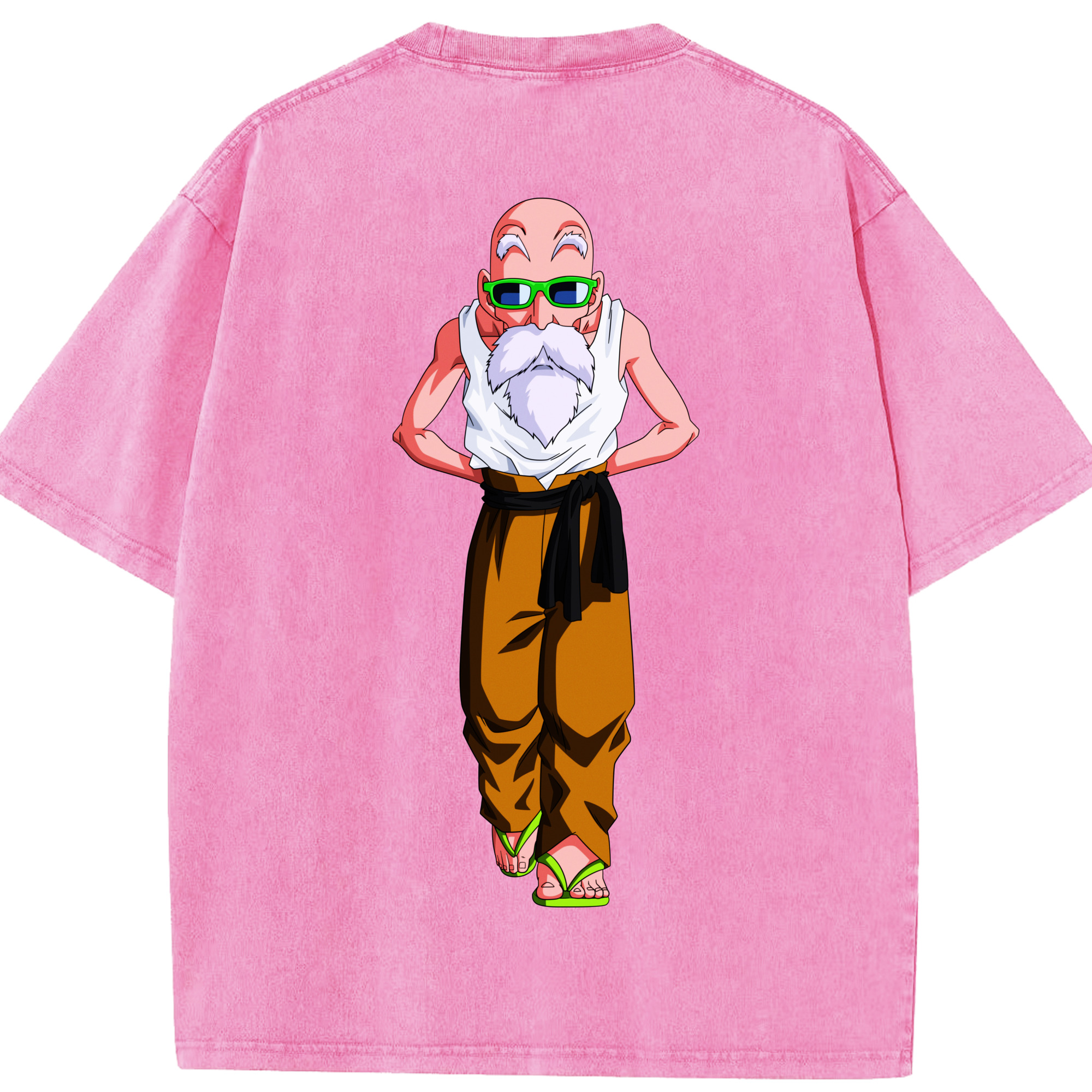 （画像用） ドラゴンボール 亀仙人（かめせんにん） DRAGON BALL Master Roshi Kame Sennin 綿100% ヴィンテージ風 半袖Tシャツ（背面プリント）